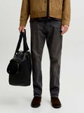 Jack e Jones Jeans Straight Jjichris Jjcrew Uomo 12303252 Black Denim - Nero