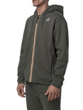 K-Way Felpa Zip Prosper Unisex K4147LW Green Blackish - Verde