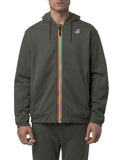 K-Way Felpa Zip Prosper Unisex K4147LW Green Blackish - Verde