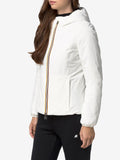 K-Way Giubbino Lily St Warm Double Donna K6128TW White Natural - Blac - Bianco