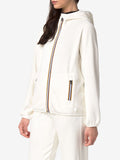 K-Way Giubbino Lily Velour Polar Double Donna K8138NW White NaT-White Nat - Bianco