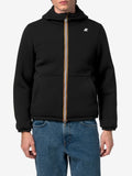 K-Way Giubbino Jack Spacer Nylon Double Uomo K8142YW Black Pure - Green A - Nero