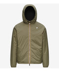 K-Way Giubbino Jack Spacer Nylon Double Uomo K8142YW Black Pure - Green A - Nero