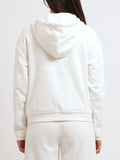 K-Way Felpa Zip Lara Brushed Pc Donna K8148KW White Natural - Bianco