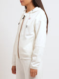 K-Way Felpa Zip Lara Brushed Pc Donna K8148KW White Natural - Bianco