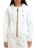 K-Way Felpa Zip Lara Brushed Pc Donna K8148KW White Natural - Bianco