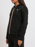 K-Way Felpa Zip Lara Brushed Pc Donna K8148KW Black Pure - Nero