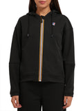 K-Way Felpa Zip Lara Brushed Pc Donna K8148KW Black Pure - Nero