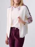 Liu Jo Cardigan Donna TF6093MS49I Bco Lana/tea Rose+vi - Bianco