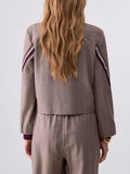 Liu Jo Giacca Donna TF6146T692A Brown Rust Stripe - Beige