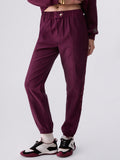 Liu Jo Pantalone Jogger Donna TF6267T700A Red Aubergine - Bordeaux