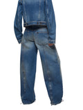 Liu Jo Jeans Wide Donna UF6500D0396 Den.blue Vint.zip wa - Denim
