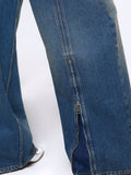 Liu Jo Jeans Wide Donna UF6500D0396 Den.blue Vint.zip wa - Denim