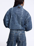 Liu Jo Bomber Filled Over Donna UF6509D0397 Den.blue Summ.animal - Denim