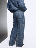 Liu Jo Jeans Straight Jeans Work Donna UF6519D0397 Den.blue Summ.animal - Denim