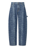 Liu Jo Jeans Straight Jeans Work Donna UF6519D0397 Den.blue Summ.animal - Denim