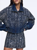 Liu Jo Bomber corto Donna UF6521D4854 Den.blue Summ.strass - Denim