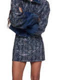 Liu Jo Gonna Mini Donna UF6523D4854 Den.blue Summ.strass - Denim