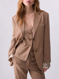Liu Jo Blazer Donna WF6211T732A Camel Resca Mix - Beige