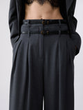 Liu Jo Pantalone Palazzo Donna WF6309T743A Dark Grey Melange - Grigio