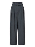 Liu Jo Pantalone Palazzo Donna WF6309T743A Dark Grey Melange - Grigio