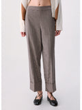 Liu Jo Pantalone Capri Donna WF6359T728A Mini Pied De Poule - Avorio