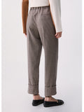 Liu Jo Pantalone Capri Donna WF6359T728A Mini Pied De Poule - Avorio