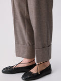 Liu Jo Pantalone Capri Donna WF6359T728A Mini Pied De Poule - Avorio