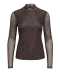 Only T-shirt Onlerica Mesh Donna 15141298 Coffee Bean - Marrone