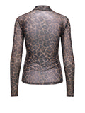 Only T-shirt Onlerica Mesh Donna 15141298 Raw Umber - Maculato