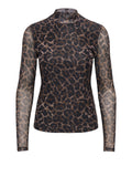 Only T-shirt Onlerica Mesh Donna 15141298 Raw Umber - Maculato