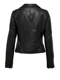Only Giubbino di Pelle Onlgemma Faux Leather Donna 15153079 Black - Nero