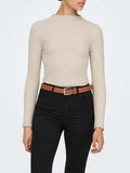 Only Maglia Donna 15180040 Pumice Stone Melange - Beige