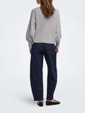 Only Pullover Donna 15248289 Light Grey Melange - Grigio
