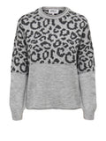 Only Pullover Onljade Animal Donna 15294969 Light Grey Melange - Grigio