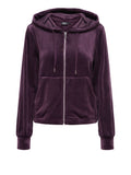 Only Felpa Zip Donna 15299670 Plum Perfect - Bordeaux