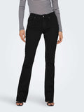 Only Jeans a Zampa Onlblush Mid Flared Donna 15324908 Black Denim - Nero