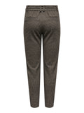 Only Pantalone Slim Donna 15329797 Walnut Black Houndstooth - Marrone