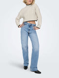 Only Pullover Donna 15329963 Pumice Stone W. Black - Avorio