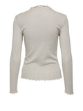 Only Maglia Donna 15331094 Pumice Stone Silver Glitter - Avorio