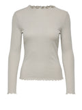 Only Maglia Donna 15331094 Pumice Stone Silver Glitter - Avorio