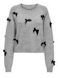Only Pullover Onlnoelle Donna 15342560 Light Grey Melange - Grigio