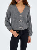 Only Pullover Onl Donna 15343634 Medium Grey Melange - Grigio