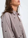 Only Camicia Casual Onlnew Lina Grace Donna 15344336 Coffee Bean - Marrone