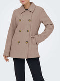 Only Cappotto Onlblake Peacoat Donna 15349215 Mocha Meringue - Beige