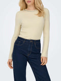 Only Pullover Donna 15350822 Birch Silver Bling - Avorio