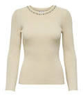 Only Pullover Donna 15350822 Birch Silver Bling - Avorio