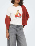 Only T-shirt Donna 15353246 Cloud Dancer Dog Ride - Bianco