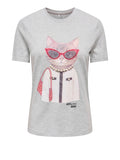 Only T-shirt Donna 15353246 Light Grey Melange Cat Good fe - Grigio