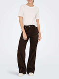 Only Pantalone Straight Onlmadison Donna 15355777 Chicory Coffee - Marrone
